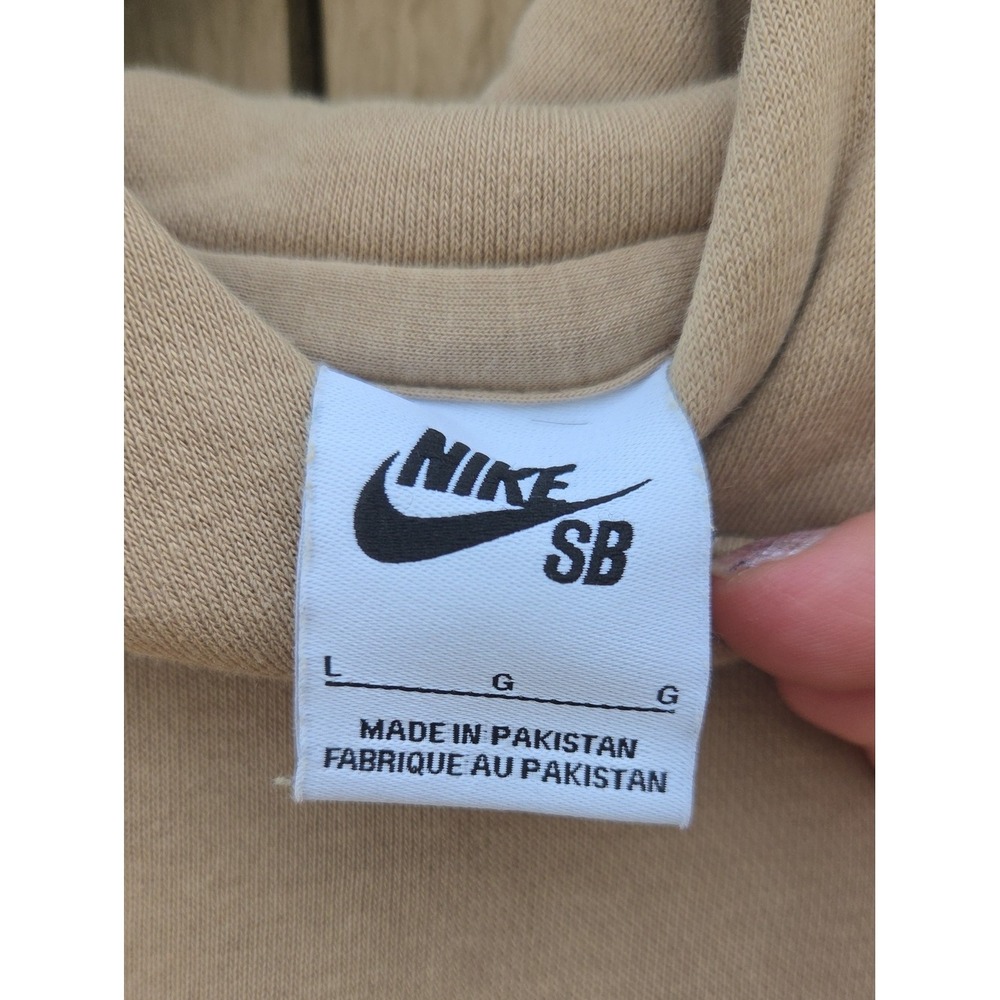 Nike SB Kids Easy On Parachute Beige Hoodie Large Sporty Athletic Swoosh Skater - Picture 5 of 8
